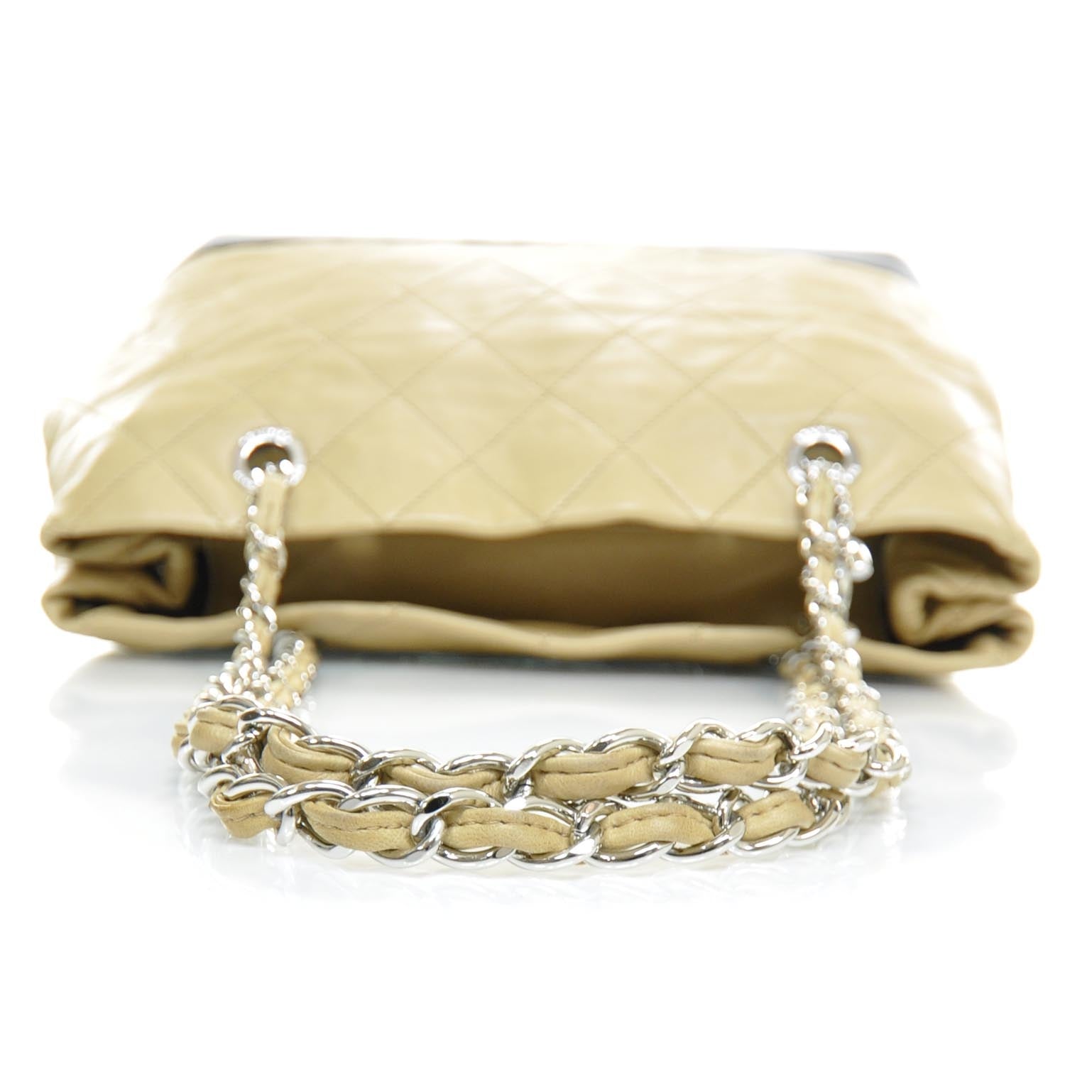 Chanel Leather VIP Medium Shopping Tote Beige and Black 5 of 9