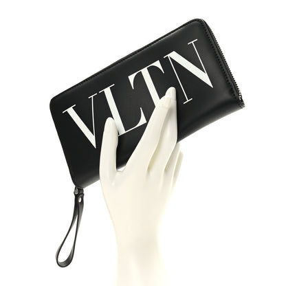 Valentino Garavani Calfskin VLTN Zip Around Wallet Black 2 of 9