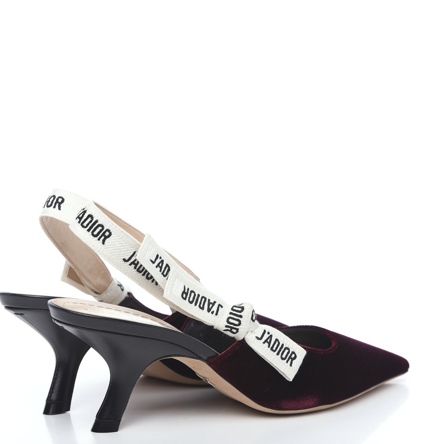 Velvet Ribbon J'Adior Slingback 65mm Pumps 37 Deep Amaranth