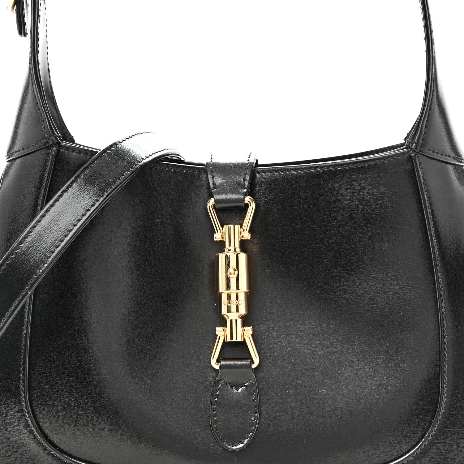 Gucci Boarded Dyana Lux Calfskin Small Jackie 1961 Hobo Black 8 of 10
