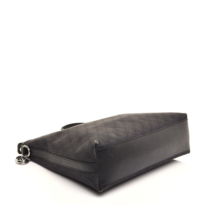 Gucci Denim Monogram Hobo Black 4 of 13