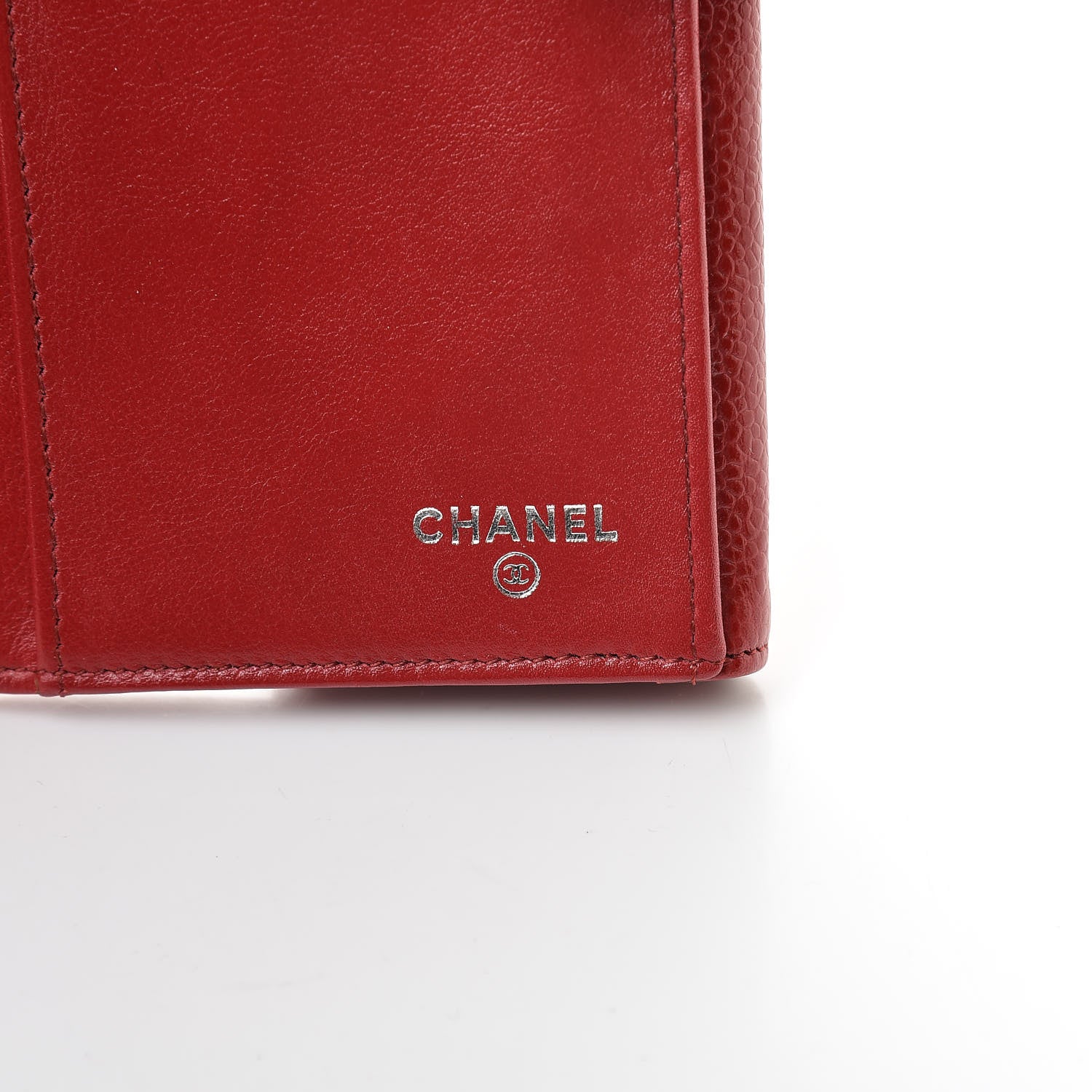 Chanel Caviar CC Long Flap French Wallet Red 7 of 13