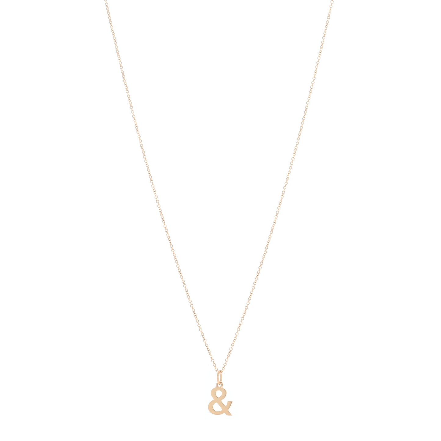18K Rose Gold Ampersand Pendant Necklace