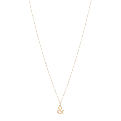 Tiffany 18K Rose Gold Ampersand Pendant Necklace 1 of 5
