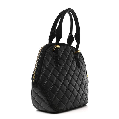 Burberry Prorsum Calfskin Quilted Country Animal Satchel Black 5 of 15