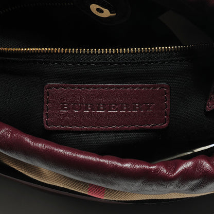 Burberry Calfskin House Check Little Crush Deep Claret 7 of 12