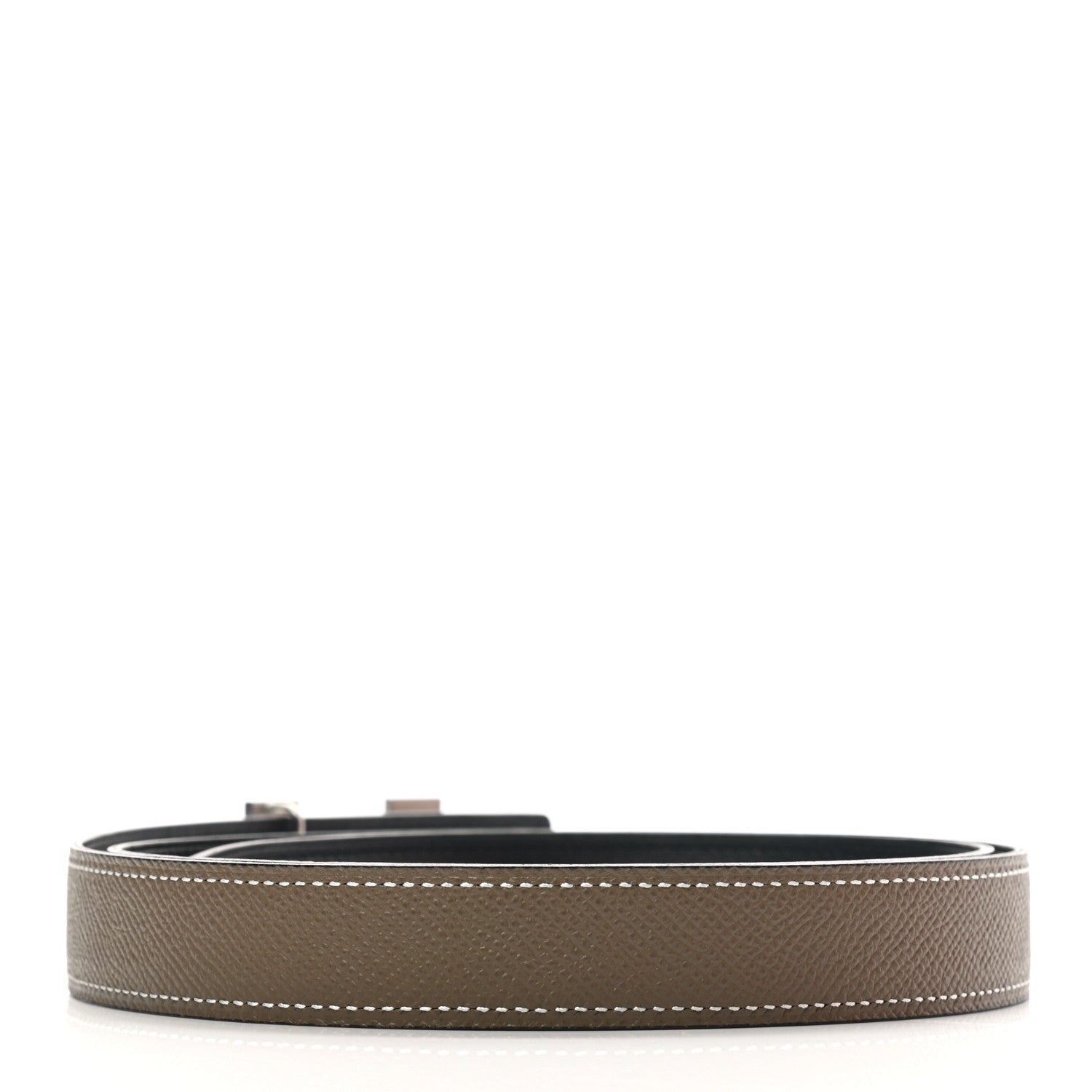 Hermes Swift Epsom 24mm Mini Constance H Belt 95 Black Etoupe 2 of 6