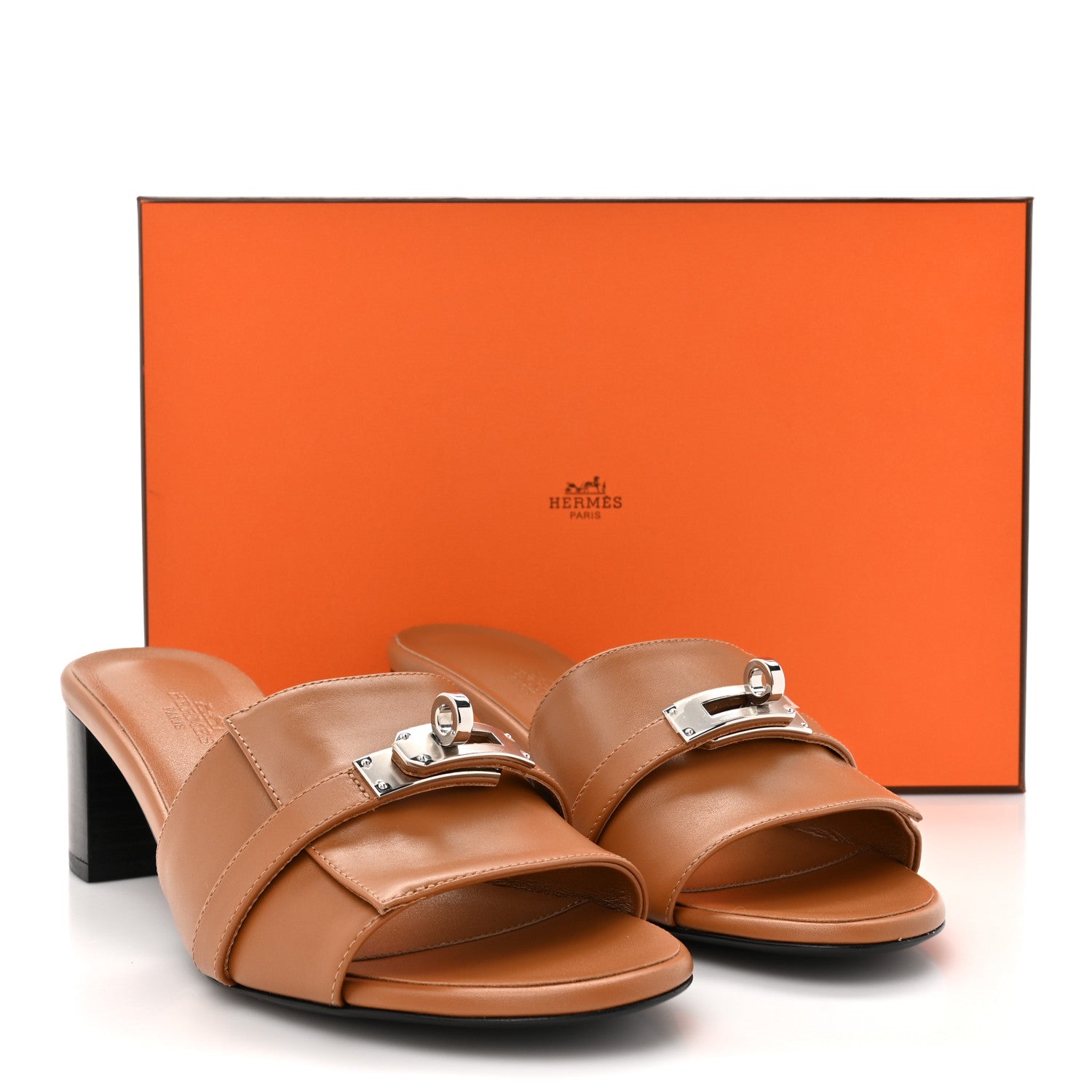 Hermes Calfskin Gigi 50 Sandals 37.5 Gold 10 of 10