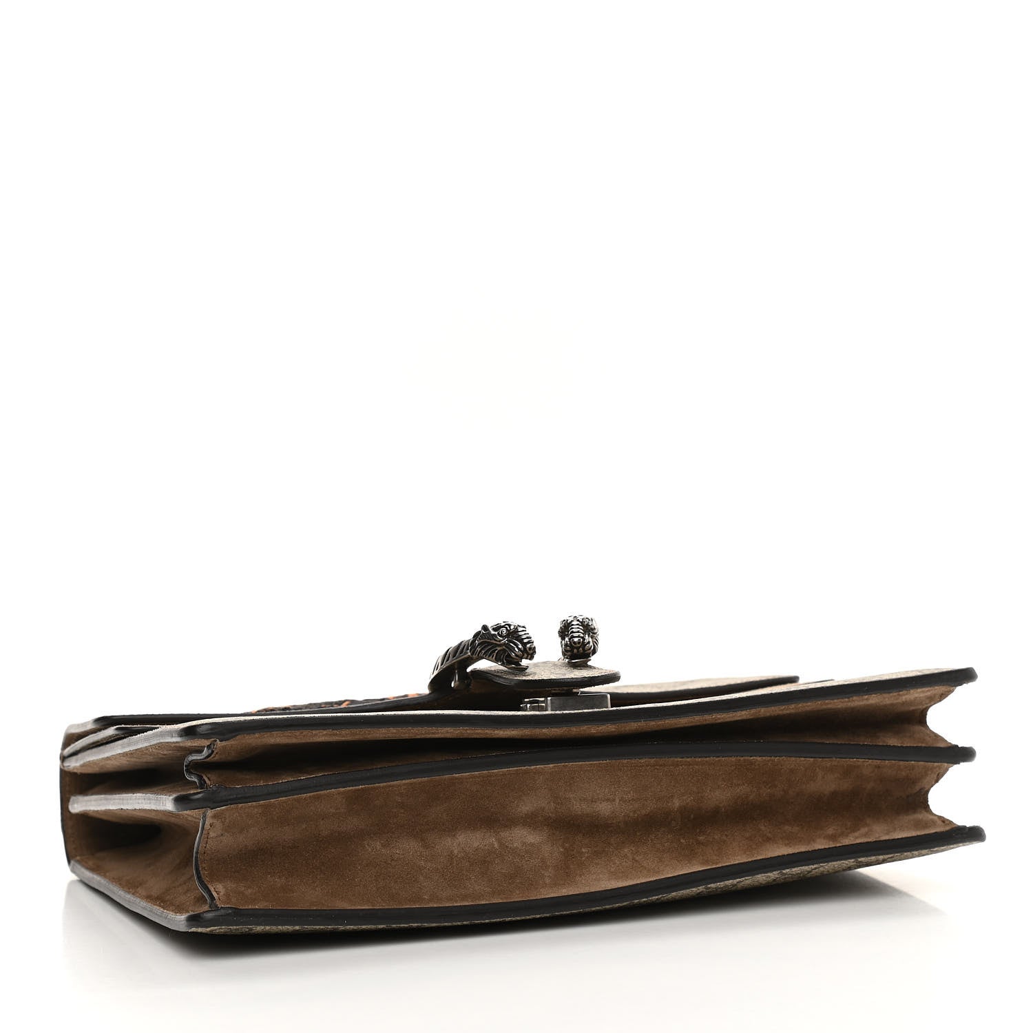 Gucci GG Supreme Monogram Bee Embroidered Medium Dionysus Shoulder Bag Taupe 4 of 13