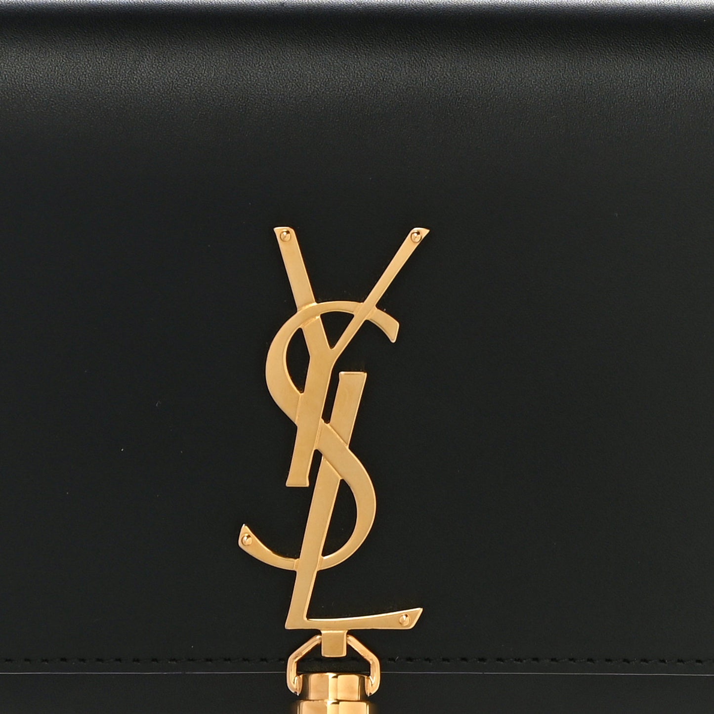 Calfskin Classic Monogram Tassel Clutch Black