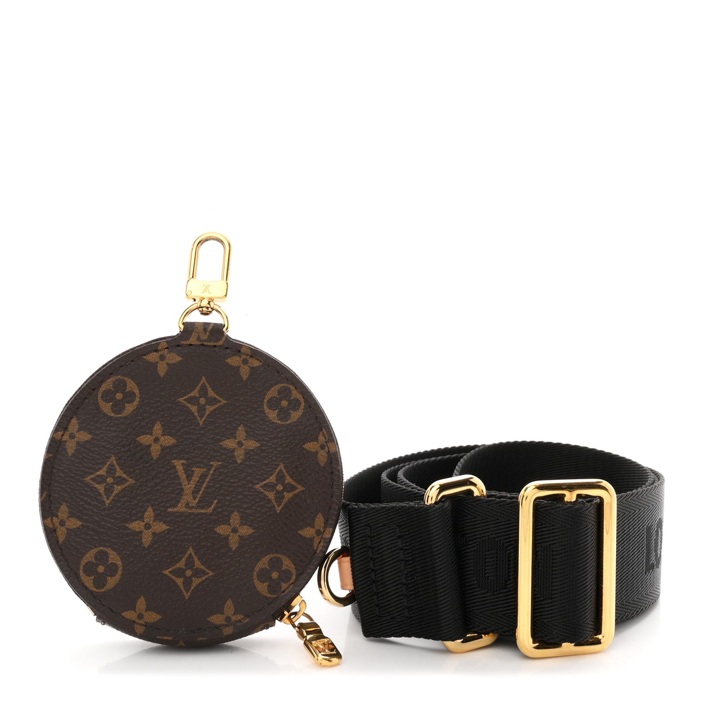 Monogram Multi Pochette Accessories Bandouliere Shoulder Strap Black