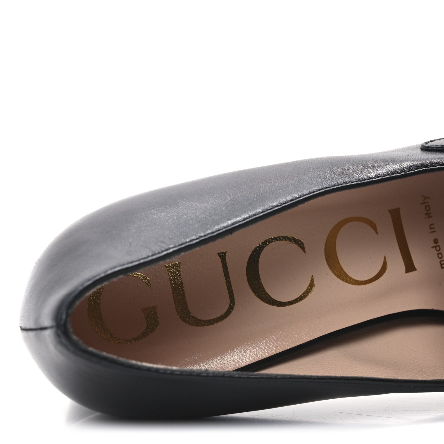 Gucci Malaga Kid Zumi Mid Heel Loafers 37 Black 8 of 9