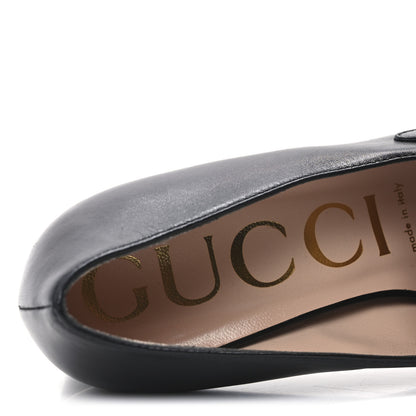 Gucci Malaga Kid Zumi Mid Heel Loafers 37 Black 8 of 9