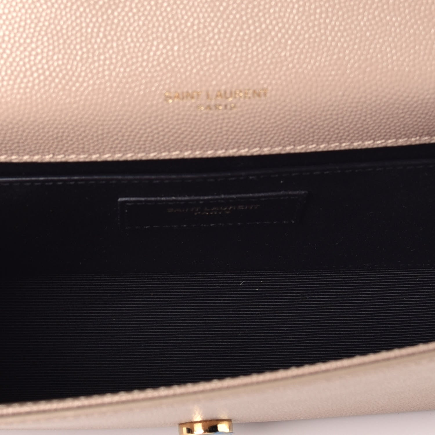 Saint Laurent Grain De Poudre Small Monogram Kate Satchel Dark Beige 5 of 8