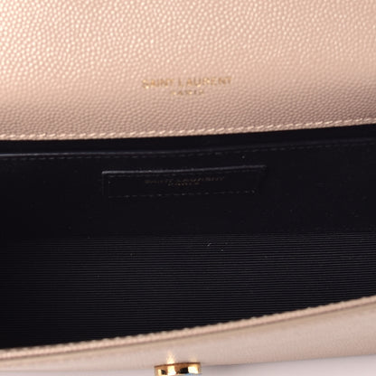 Saint Laurent Grain De Poudre Small Monogram Kate Satchel Dark Beige 5 of 8