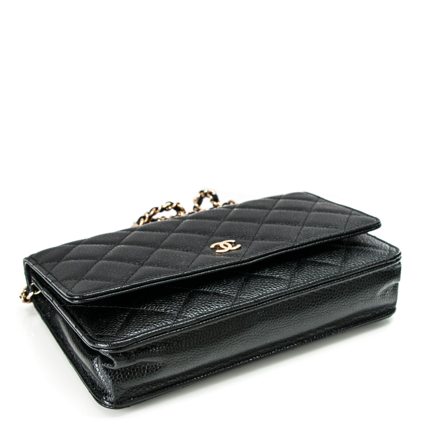 Chanel Caviar Quilted Wallet On Chain WOC Black 4 of 8