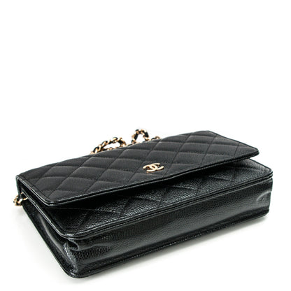 Chanel Caviar Quilted Wallet On Chain WOC Black 4 of 8