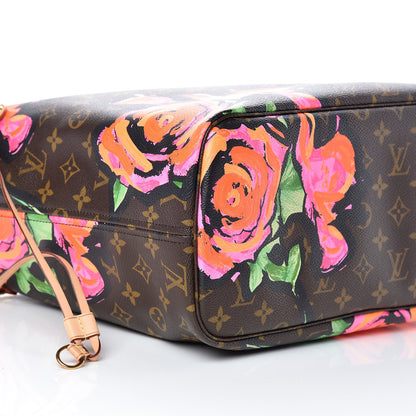 Louis Vuitton Monogram Roses Neverfull MM 5 of 9
