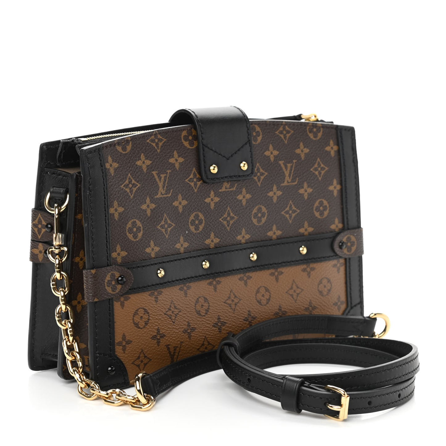 Reverse Monogram Trunk Clutch
