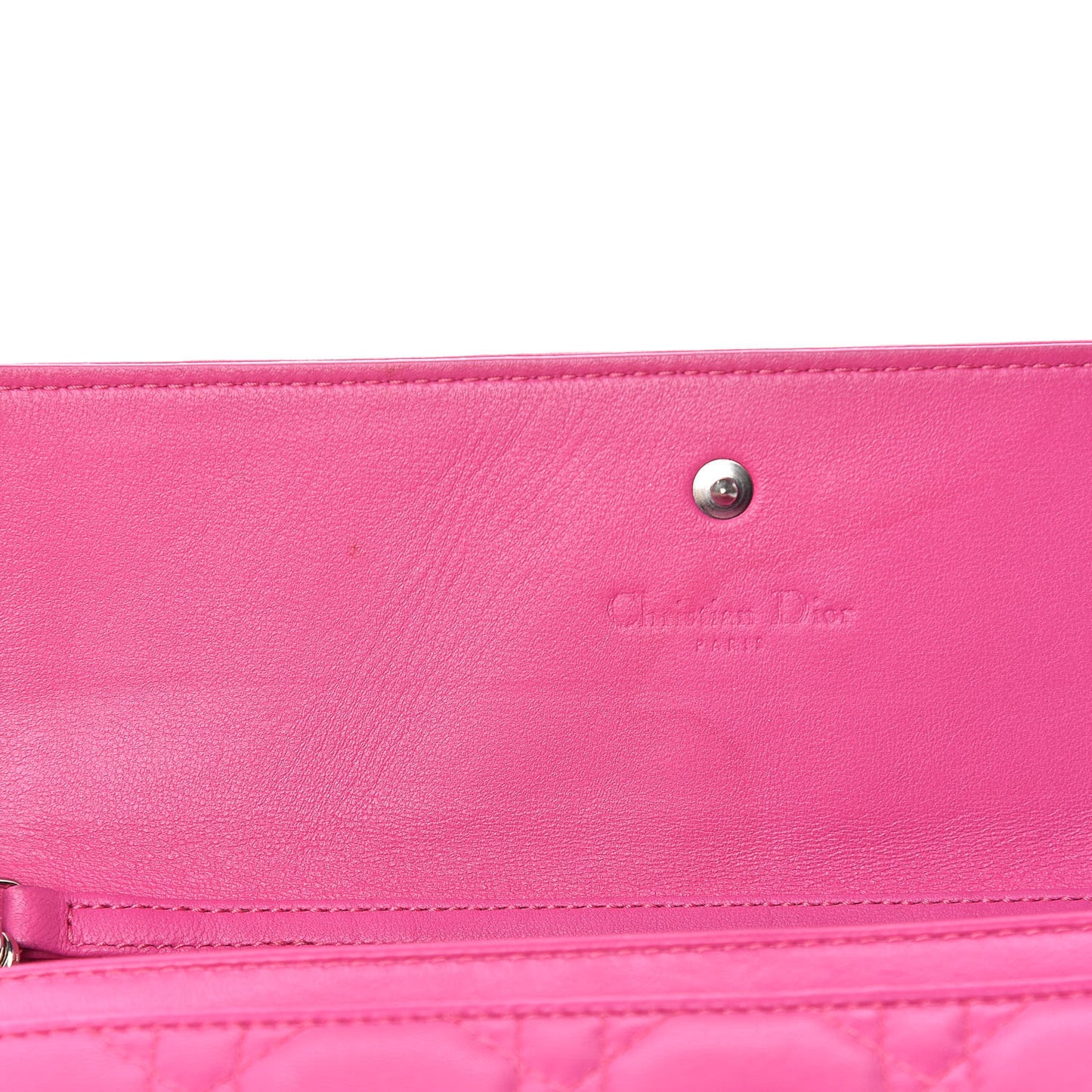 Lambskin Cannage Rendezvous Chain Wallet Pink