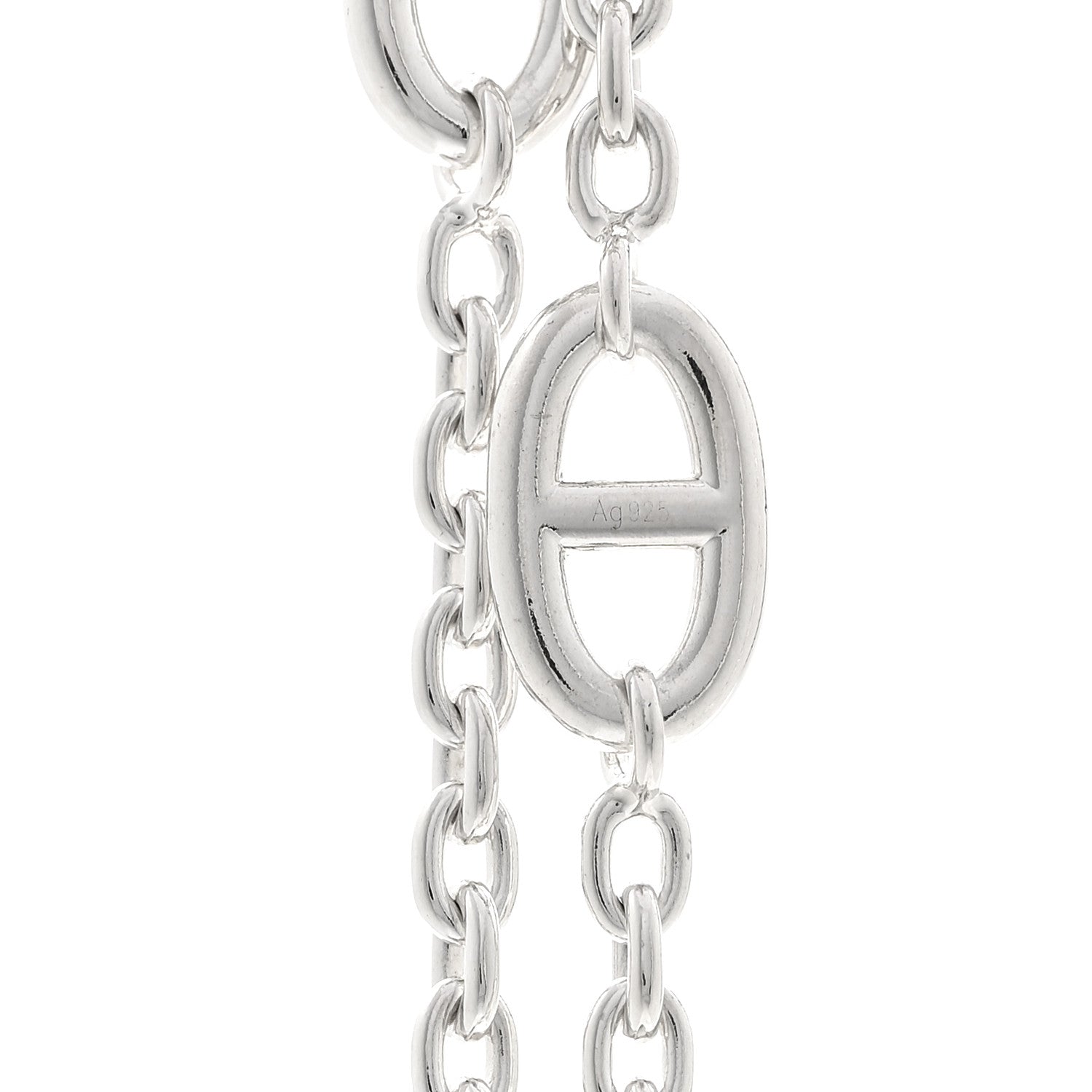 Hermes Sterling Silver Farandole Necklace 160 4 of 5