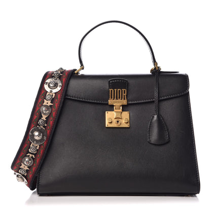 Christian Dior Calfskin Dioraddict Bohemian Strap Top Handle Black 1 of 8