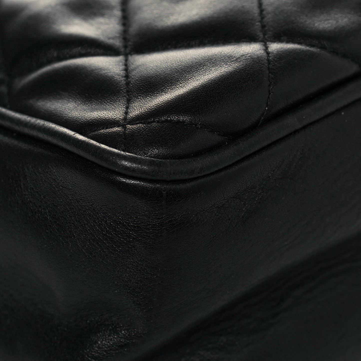 Lambskin Quilted Shoulder Bag Black