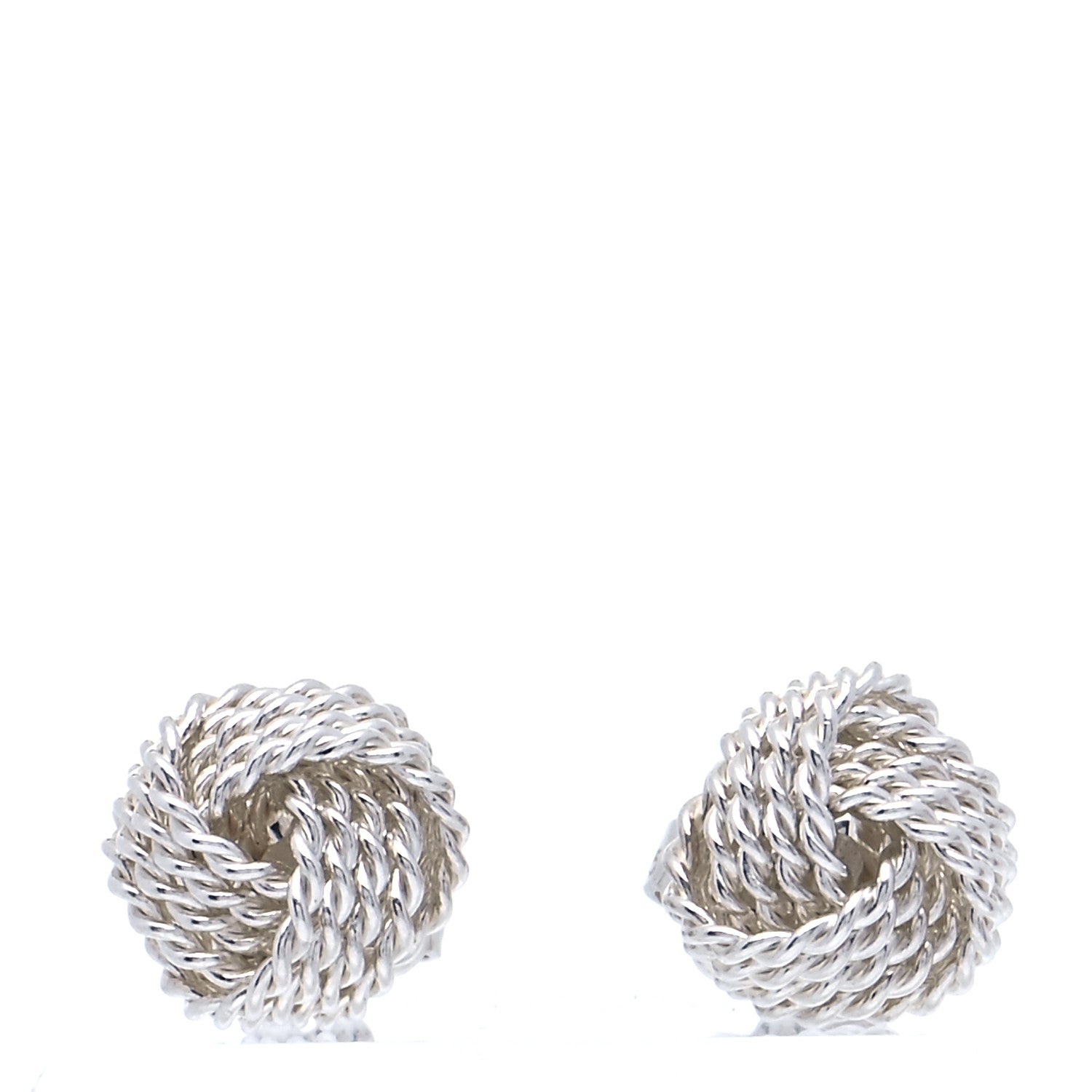 Tiffany Sterling Silver Twist Knot Earrings 1 of 4