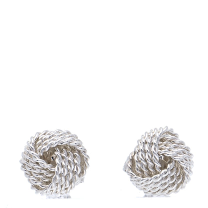 Tiffany Sterling Silver Twist Knot Earrings 1 of 4