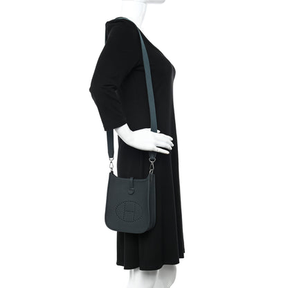 Hermes Taurillon Clemence Evelyne TPM Vert Cypress 2 of 10