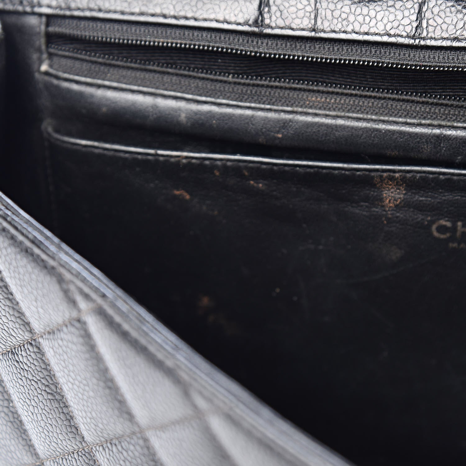 Chanel Caviar Quilted Jumbo Single Flap Black 10 of 21