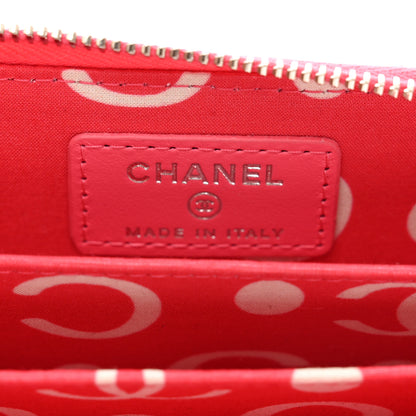 Chanel Caviar Quilted Coco Chanel Logo CC Zip Coin Purse Fuchsia 6 of 8