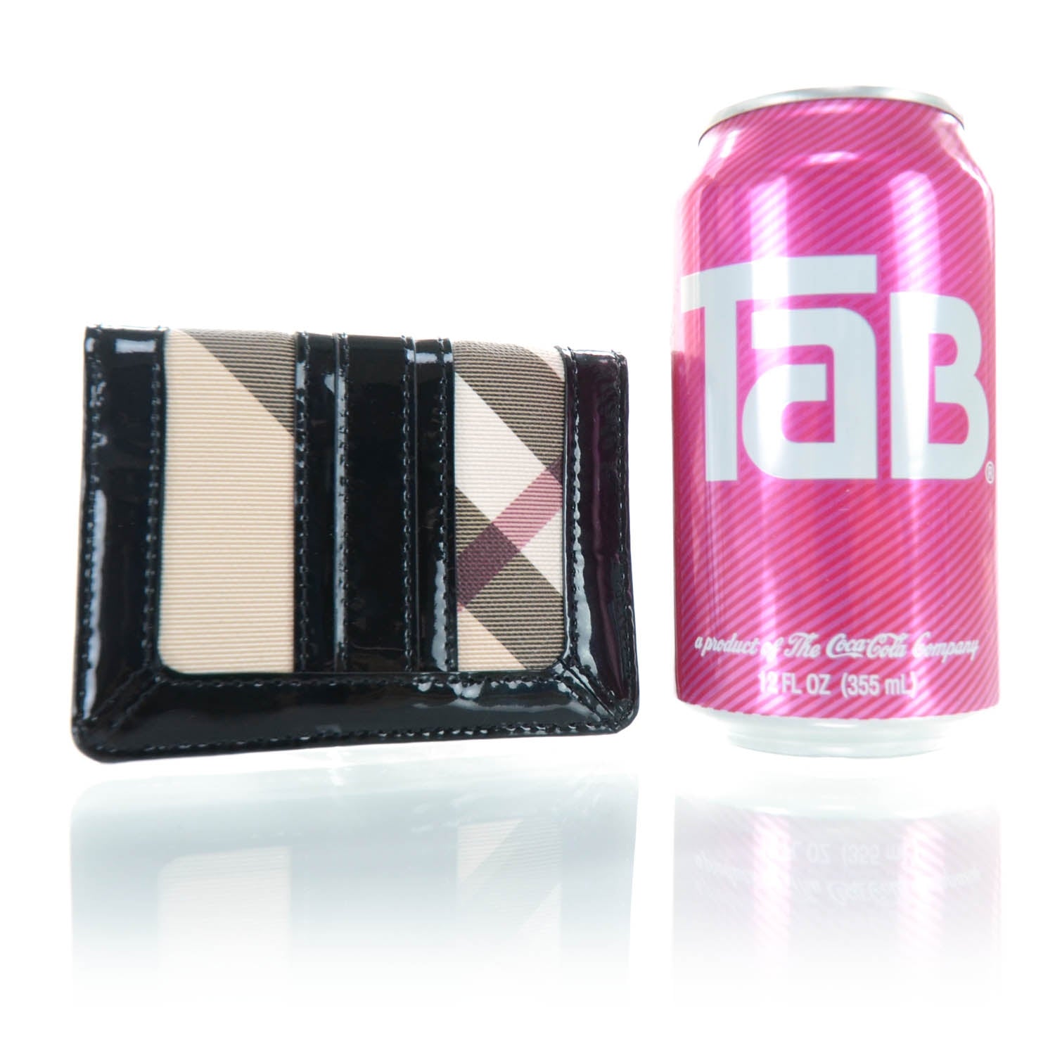 Burberry Patent Nova Check Card Case Wallet 6 of 10