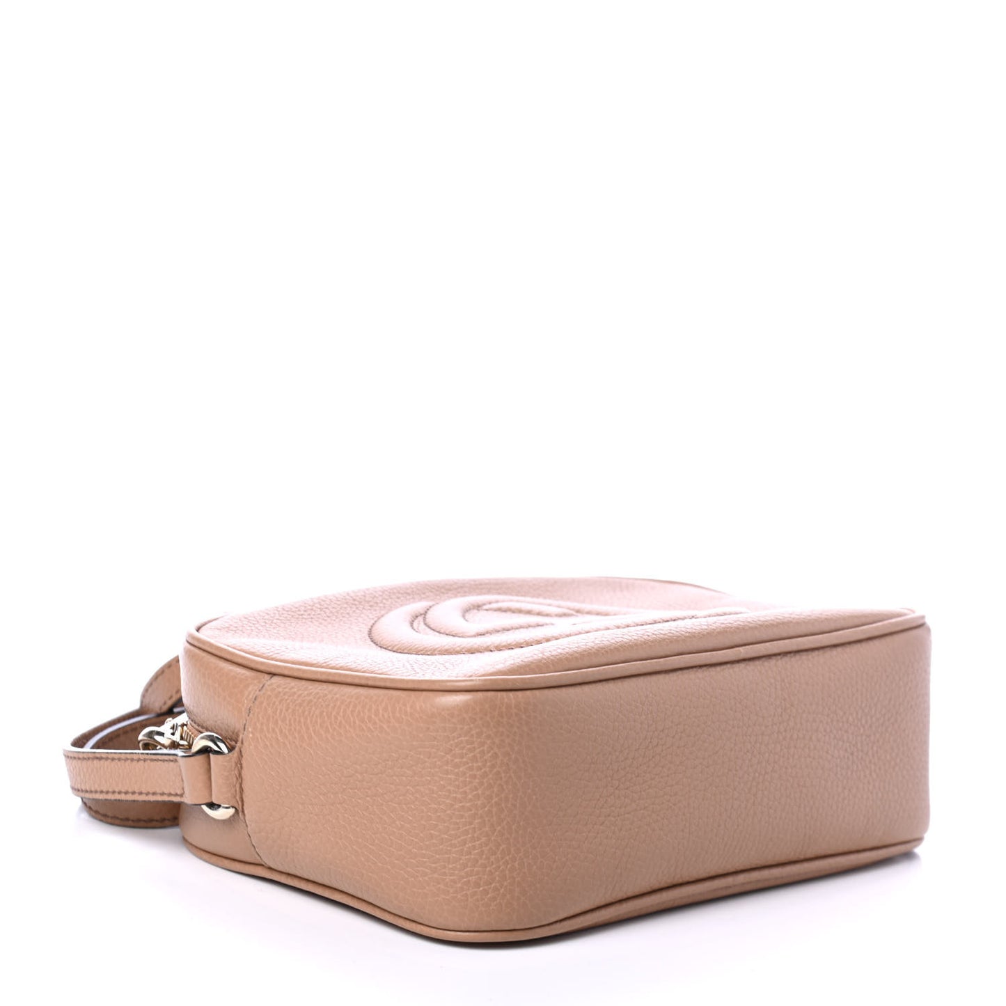 Pebbled Calfskin Small Soho Disco Bag Camelia