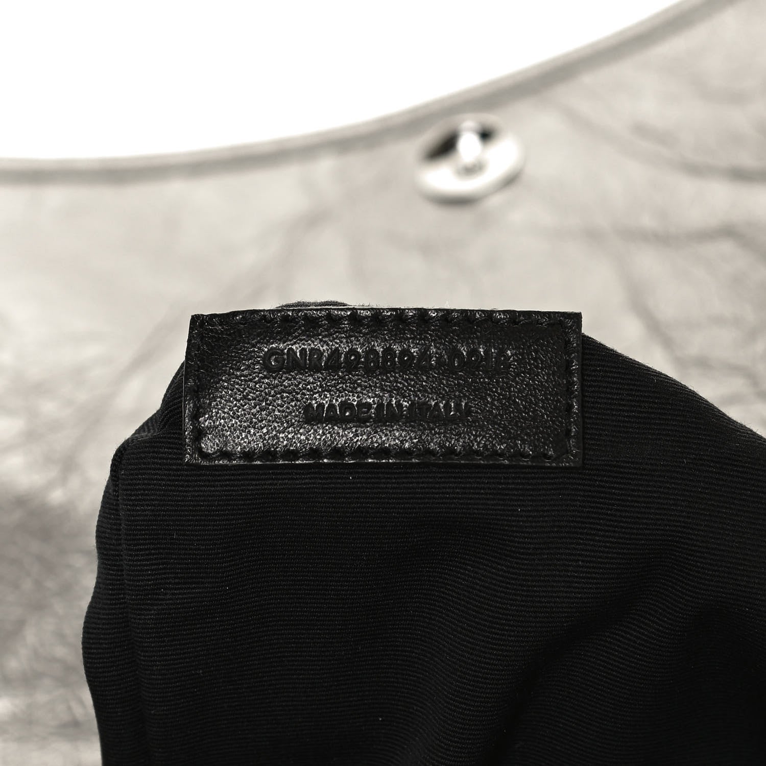 Saint Laurent Crinkled Calfskin Matelasse Monogram Medium Niki Chain Satchel Fog 8 of 14