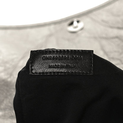 Saint Laurent Crinkled Calfskin Matelasse Monogram Medium Niki Chain Satchel Fog 8 of 14