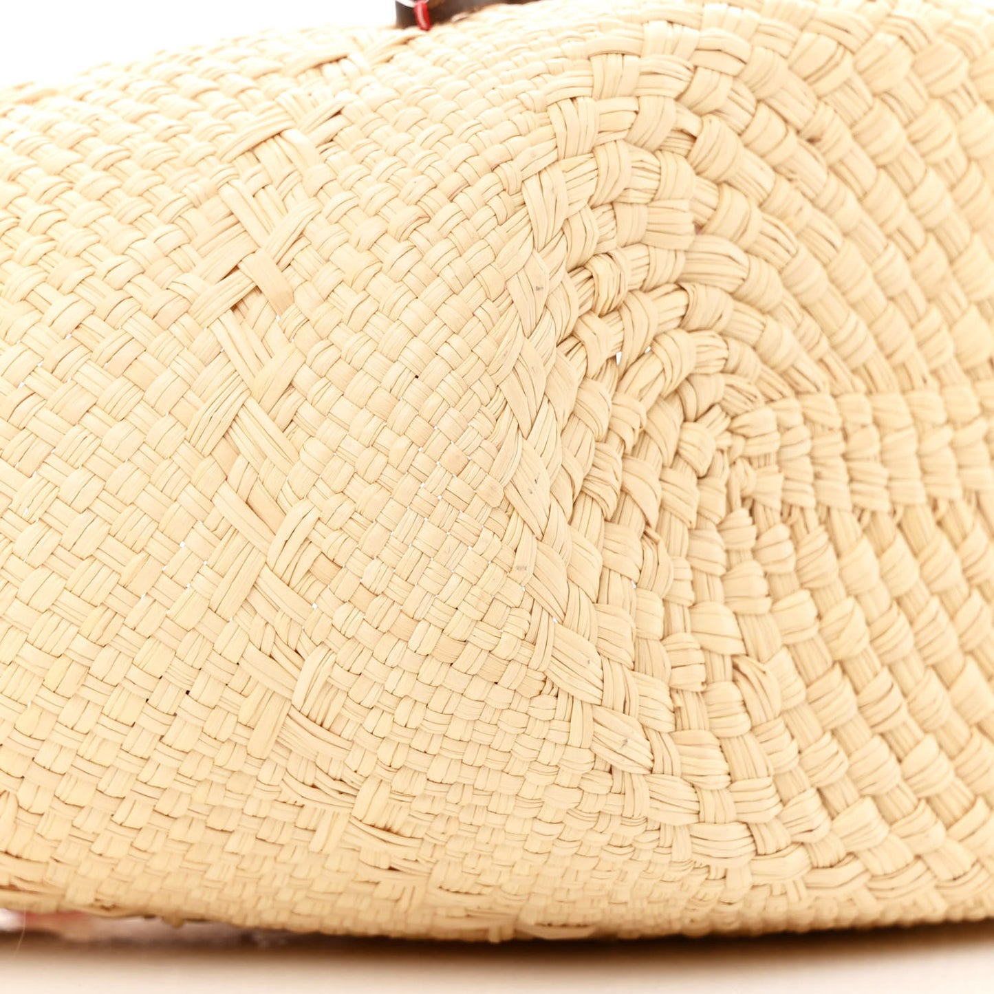 Calfskin Raffia Mini Cabata Tote Natural Cuoio