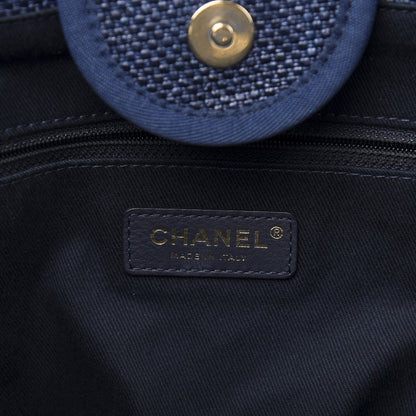 Chanel Woven Straw Raffia Medium Deauville Tote Black 6 of 10