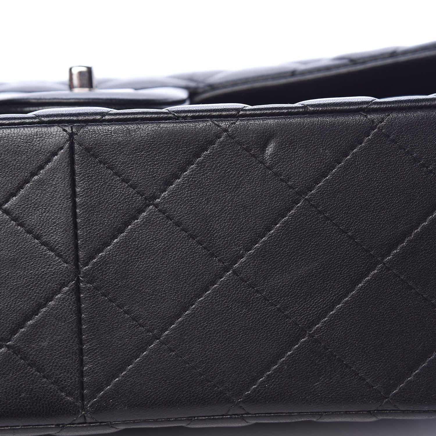 Chanel Lambskin Quilted Jumbo Double Flap Black 11 of 13