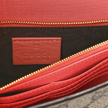 Gucci GG Supreme Monogram Face Embroidered Chain Wallet Pink 6 of 8