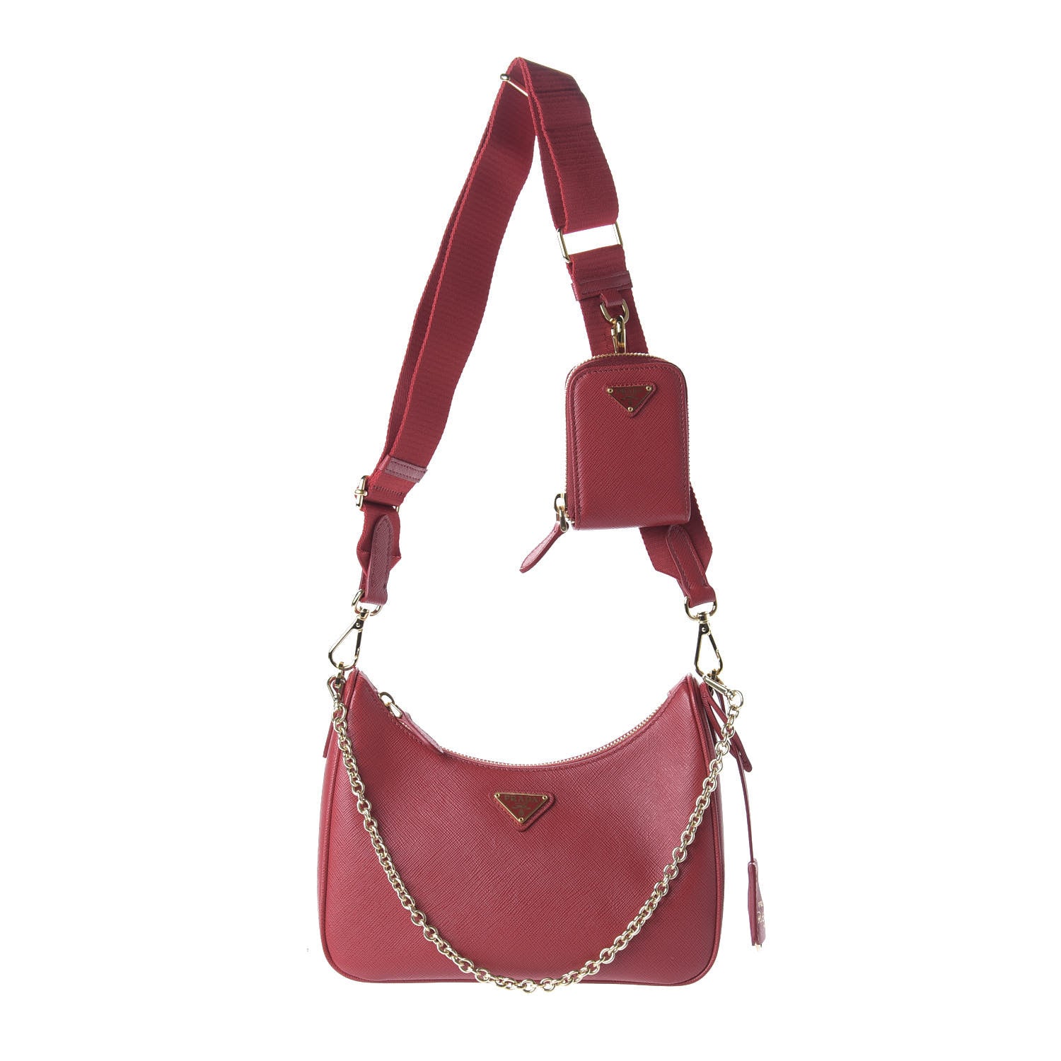 Prada Saffiano Lux Re-Edition 2005 Shoulder Bag Fuoco 1 of 9