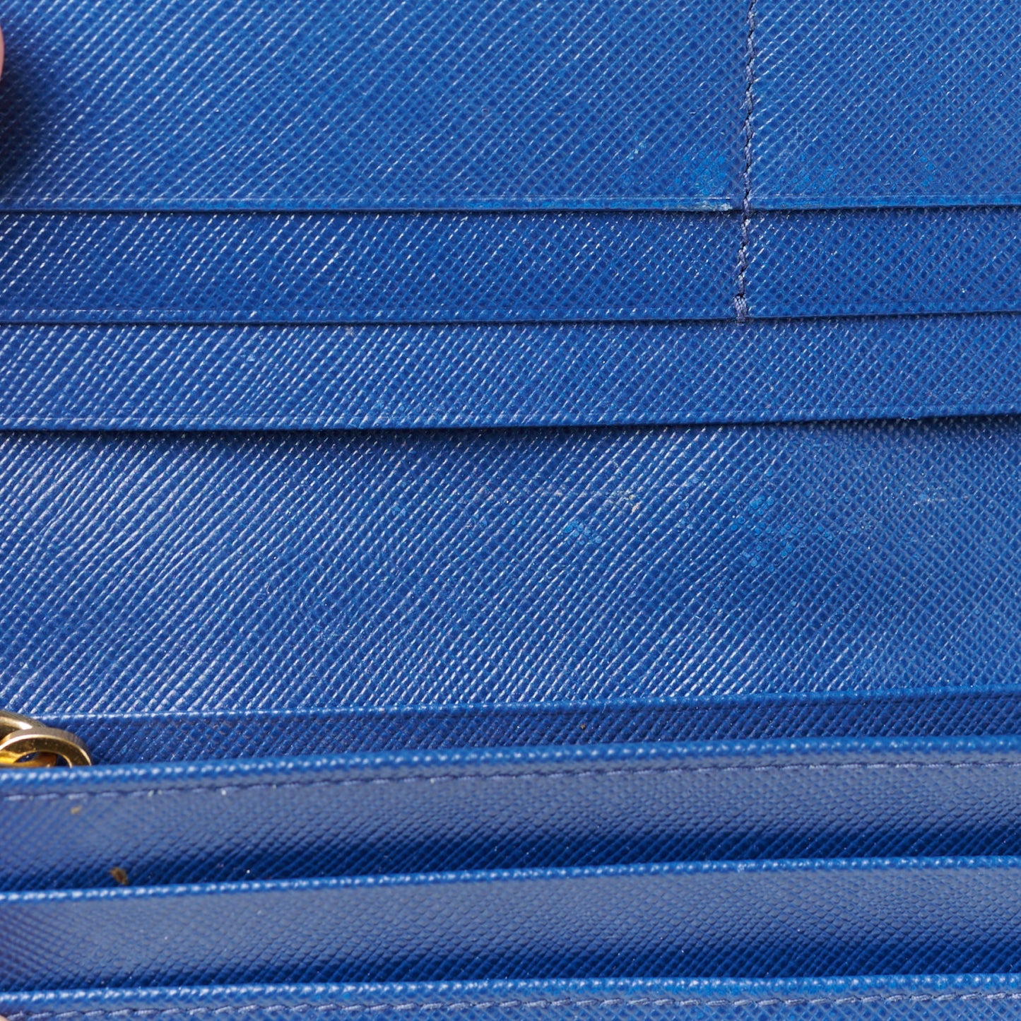 Saffiano Metal Continental Flap Wallet Bleuette
