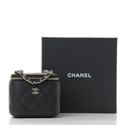 Chanel Caviar Quilted Mini Vanity Case With Chain Black 12 of 12