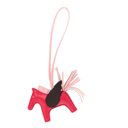 Hermes Milo Lambskin Grigri Rodeo Pegase Horse Bag Charm PM Framboise Rose Sakura Rouge Sellier 1 of 5
