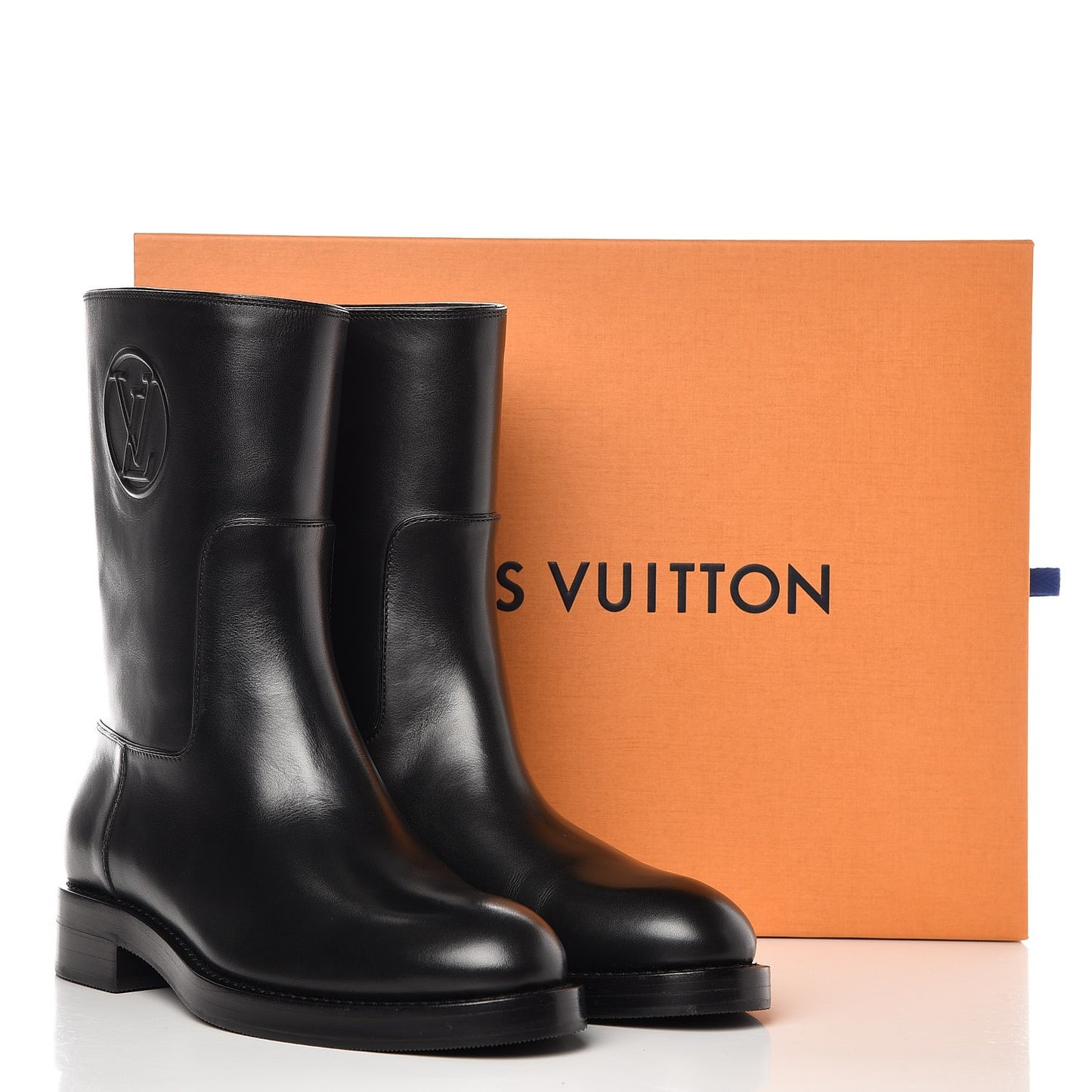 Calfskin Overdrive Flat Calf High Boots 37.5 Black