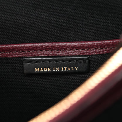 Burberry Derby Calfskin House Check Medium Banner Tote Mahogany Red 7 of 11