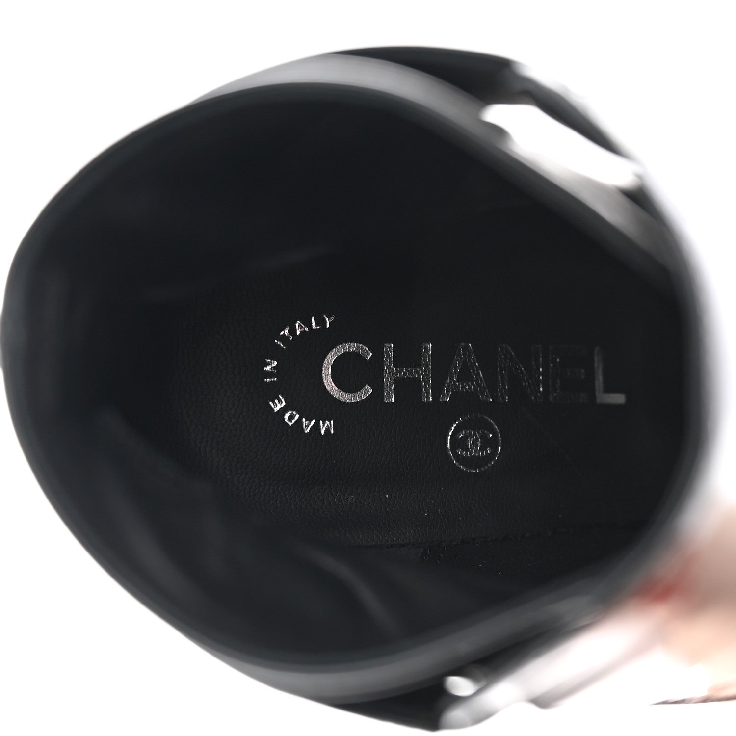 Chanel Patent Calfskin Cap Toe Ankle Boots 38.5 Black 7 of 14