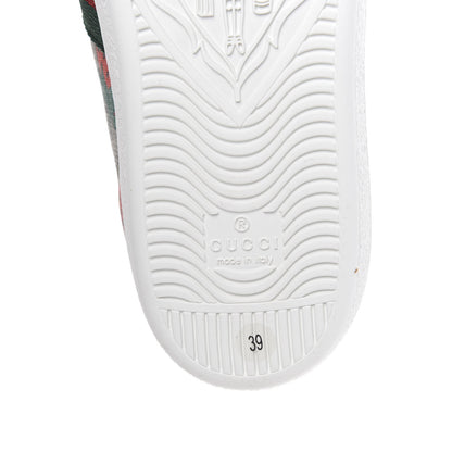 Gucci GG Supreme Monogram Strawberry Web Womens Ace Sneakers 39 Beige Multicolor Red Green 8 of 9