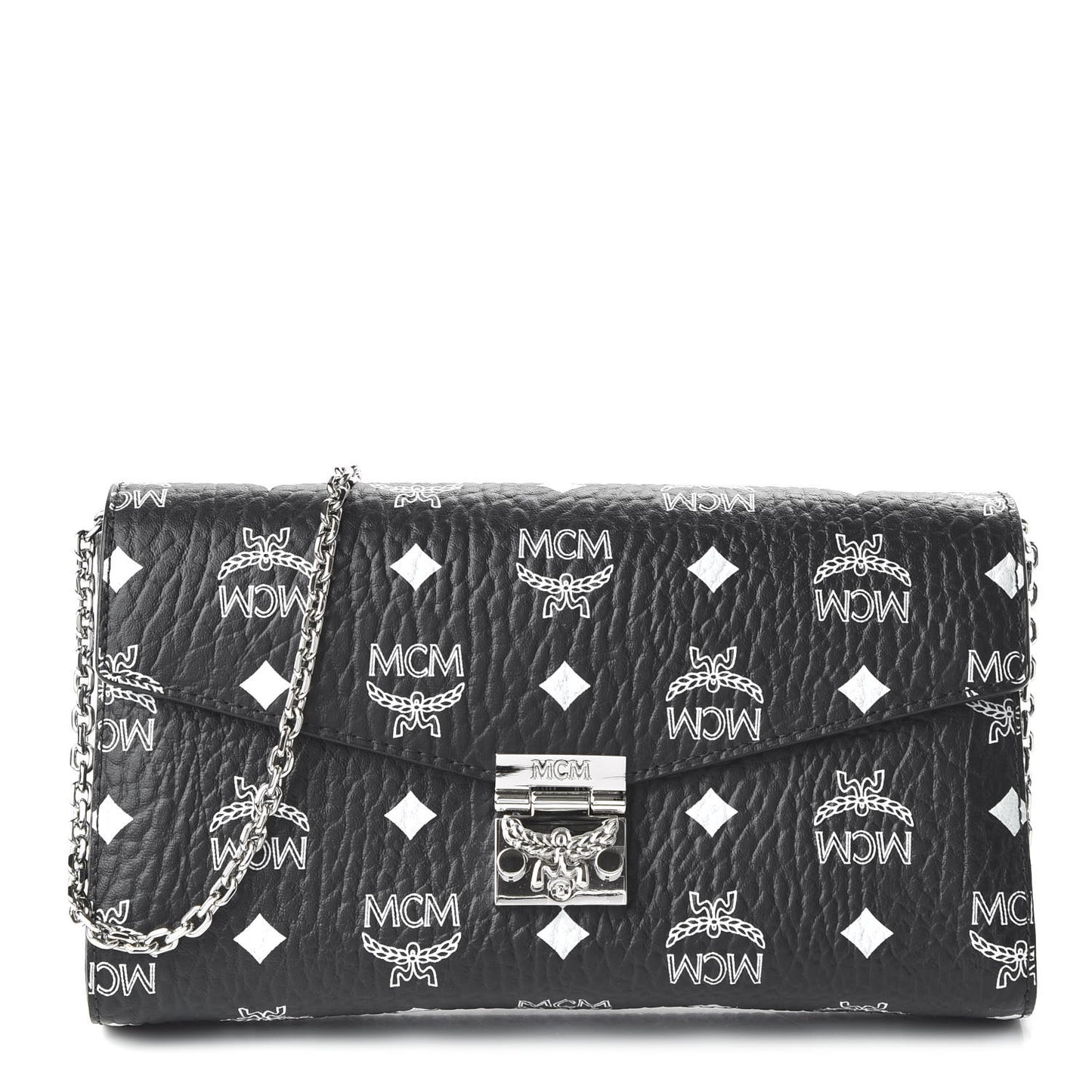 Visetos Monogram Medium Millie Crossbody Bag Black