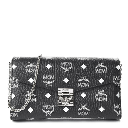 MCM Visetos Monogram Medium Millie Crossbody Bag Black 1 of 9